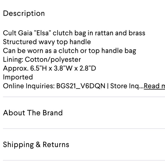 cult gaia Elsa Rattan Clutch NWT - Picture 4 of 4